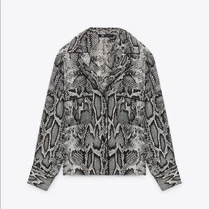 Zara Animal Print Blouse